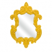 Finely Yellow Baroque Wall Mirror