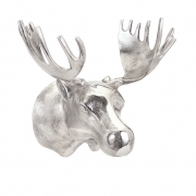 Blaine Silver Moose Wall Mount