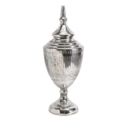 Laurel Mercury Glass Lidded Urn