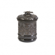 Tabor Small Smoked Glass Lidded Jar