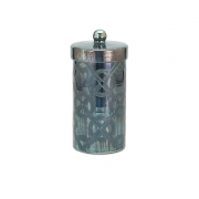 Piper Small Blue Etched Canister