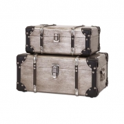 Baker Aluminum Clad Suitcases - Set of 2