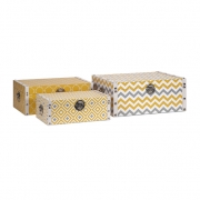 Essentials Mellow Yellow Storage Boxes - Set of 3