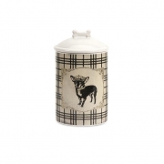 Ceramic Dog Small Canister