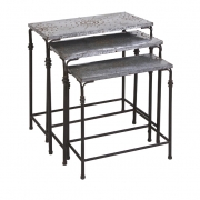 Gilbert Galvanized Nesting Tables - Set of 3