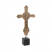 Elysian Small Copper Plated Cross on Stand