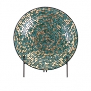 Glacier Mosaic Charger and Stand