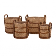 Carin Natural Weave Baskets - Set of 4