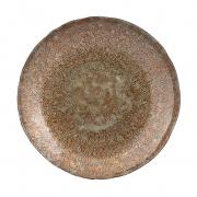 Copper Patina Glass Charger