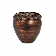 Ethan Small Copper Leaf Vase
