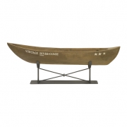 Vintage River Canoe on Metal Stand
