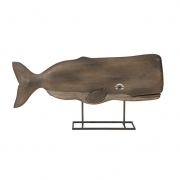 Achilles Carved Wood Whale Statuary