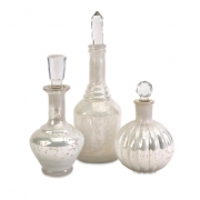Curran Glass Bottles w/ Stoppers - Set of 3