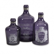 Karlin Purple Glass Bottles - Set of 3
