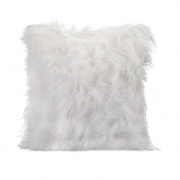 Nikki Chu White Faux Fur Pillow