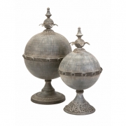 Decorative Lidded Spheres - Set of 2