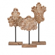 Angelil Floral Sculptures on Stands - Set of 3