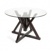 Baina Wood and Glass Dining Table
