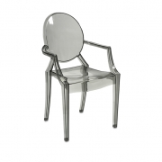 Isadora Grey Transparent Arm Chair