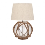 Beaumont Glass and Jute Table Lamp