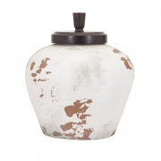 Cameo Terracotta Lidded Jar