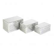 Mandiline Mirror Mosaic Boxes - Set of 3