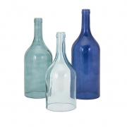 Monteith Blue Cloche Bottles - Set of 3