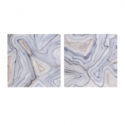 Agate Abstract Acrylic Floating Wall Art - Ast 2
