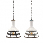 Sandra Ceramic and Metal Pendant Lights - Ast 2