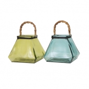 Ramone Glass and Bamboo Jars - Ast 2