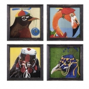 Bird Party Wall Décor - Ast 4