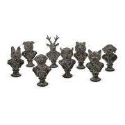 Jefferson Suited Animal Busts - Ast 8