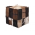 View Andros Animal Hide Cube Ottoman