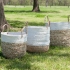 Shoelace and Raffia Woven Baskets - Set of 3 alternate image