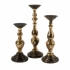 View Simone Metallic Candleholders - Set of 3