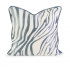 View IK Bahari Light Blue Embroidered Linen Pillow w/Down Fill