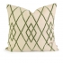 View IK Ayaka Green Velvet on Linen Pillow w/ Down Fill
