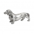 View Oscar Stick Silver Dog Statue