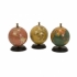 Antique Finish Mini Globes on Wood Base - Set of 3  alternate image