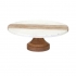 Poppy Marble and Wood Cake Stand  alternate image