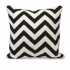 Chevron Black and White Embroidered Pillow